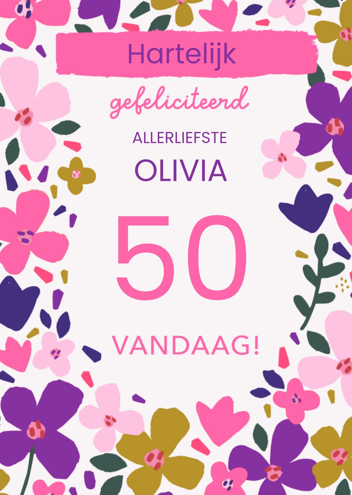 Natalie Alex Verjaardagskaart naam en leeftijd Kaart Mifkins