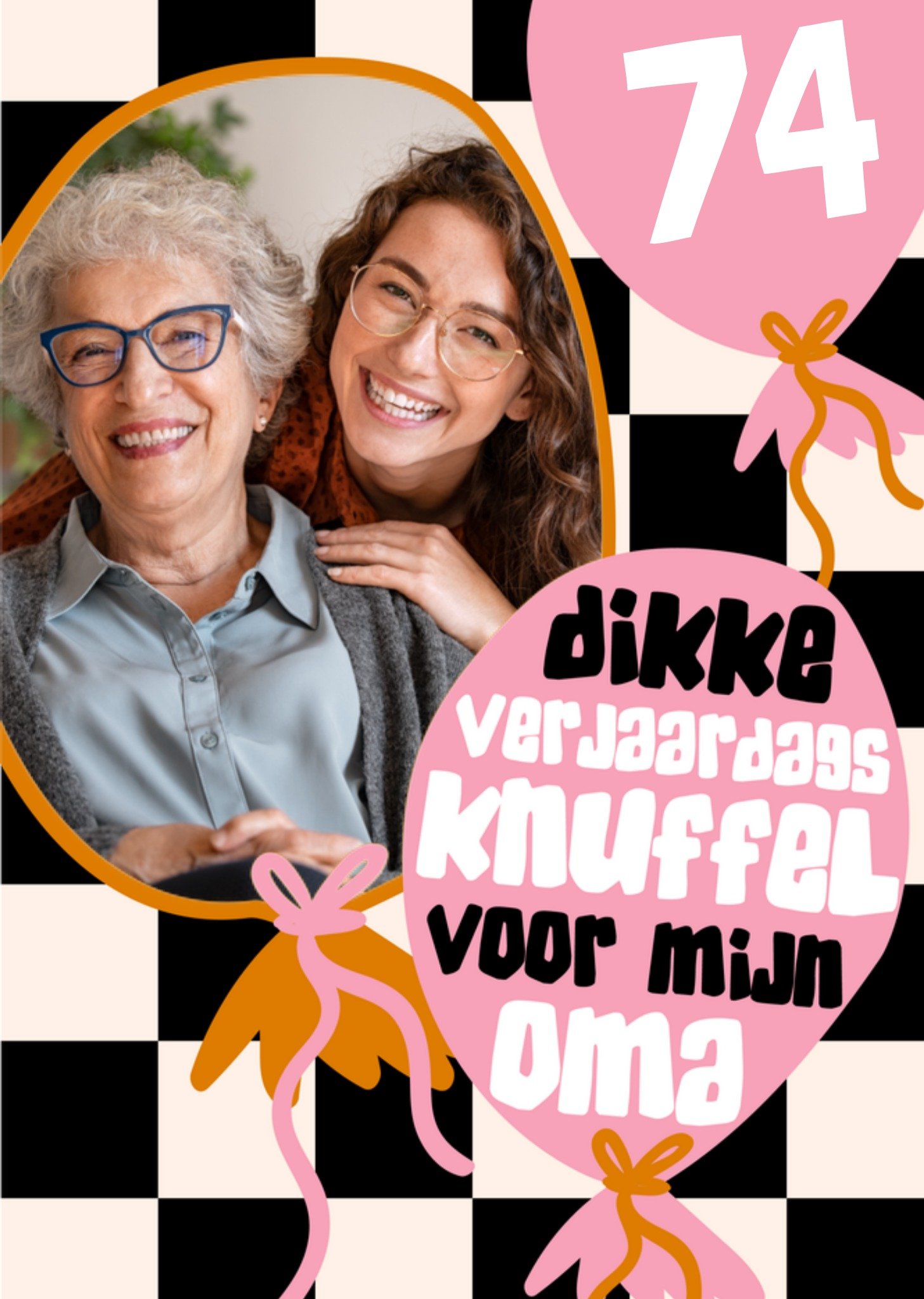 Verjaardagskaart Met foto en leeftijd Oma Greetz