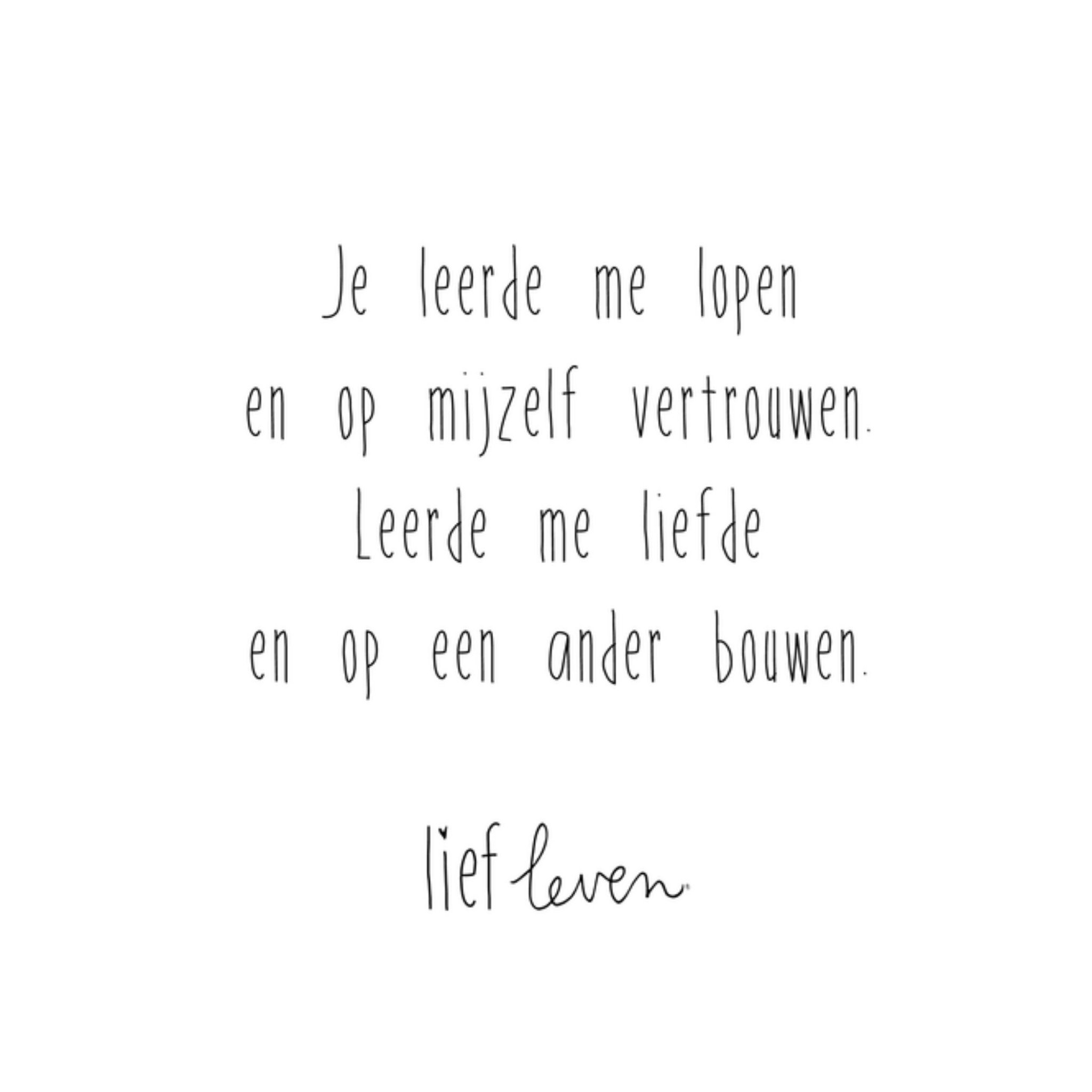 Vaderdagkaart je leerde me lopen Vierkante Kaart Lief Leven