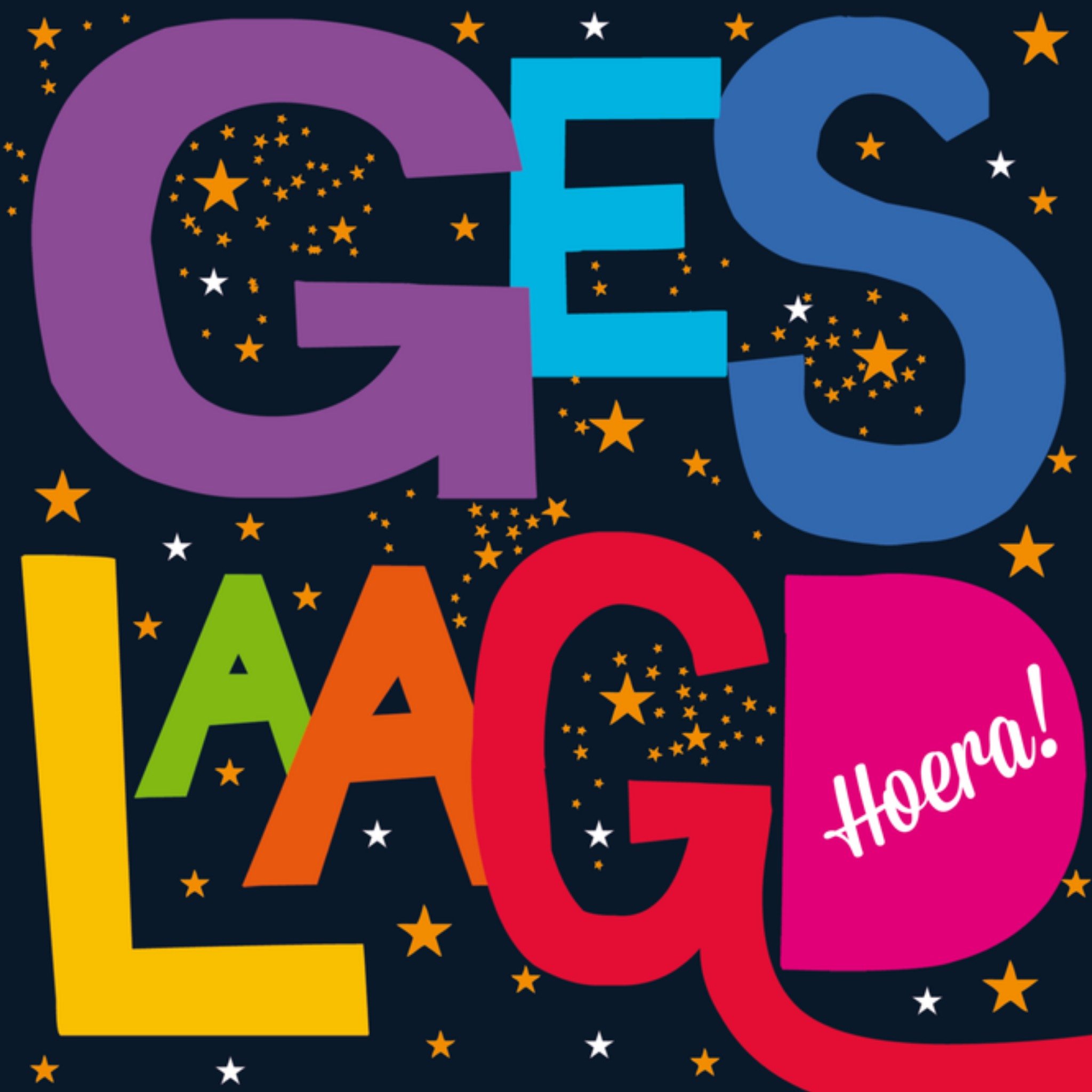 Geslaagd kaart kleurrijk Vierkante Kaart Paperclip