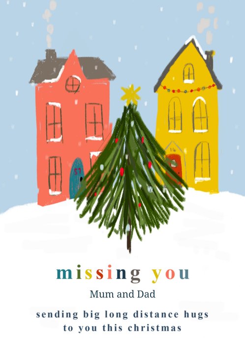 Greetz | Kerstkaart | missing you mum and dad