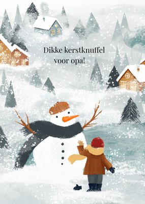 Greetz | Kerstkaart | sneeuwpop