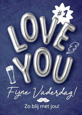 Luckz Vaderdagkaart Love You Ballonnen