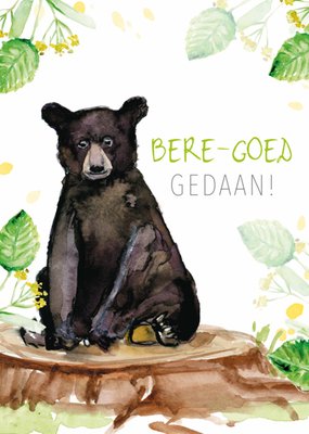 Michelle Dujardin | Geslaagdkaart | Bere-Goed Gedaan | Geïllustreerde beer