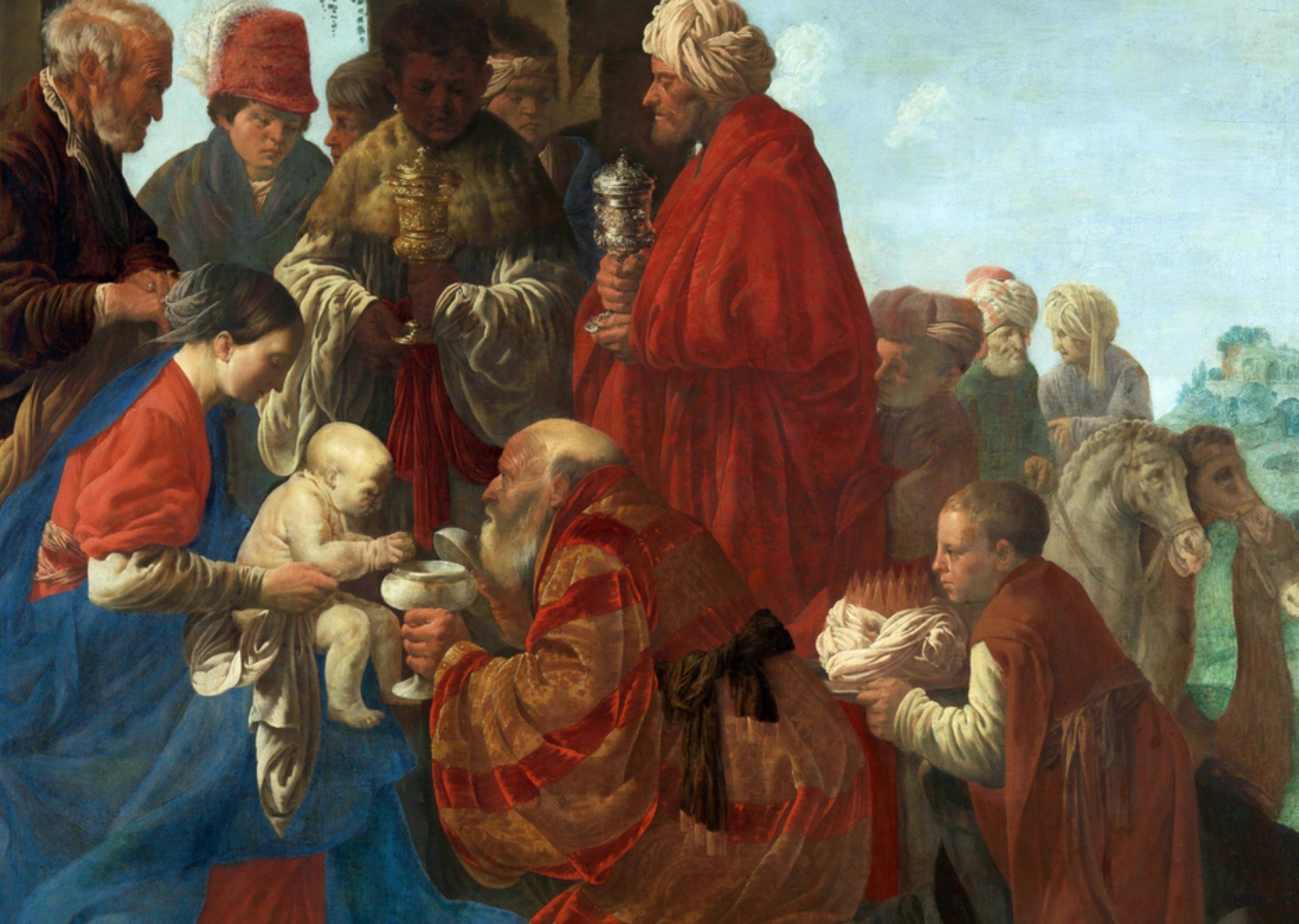 Kunstkaart aanbidding der koning Kaart Klaas de Jong