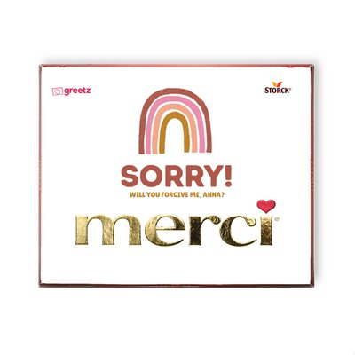 Merci | Sorry met eigen tekst | 250g