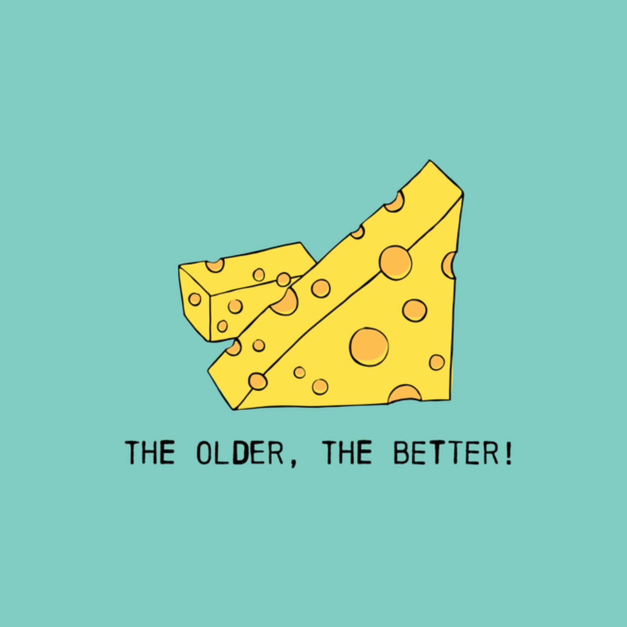 Greetz Verjaardagskaart kaas older Vierkant