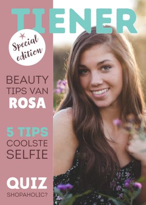 Tijdschrift Cover Beauty Tips Foto Upload Tiener Kaart