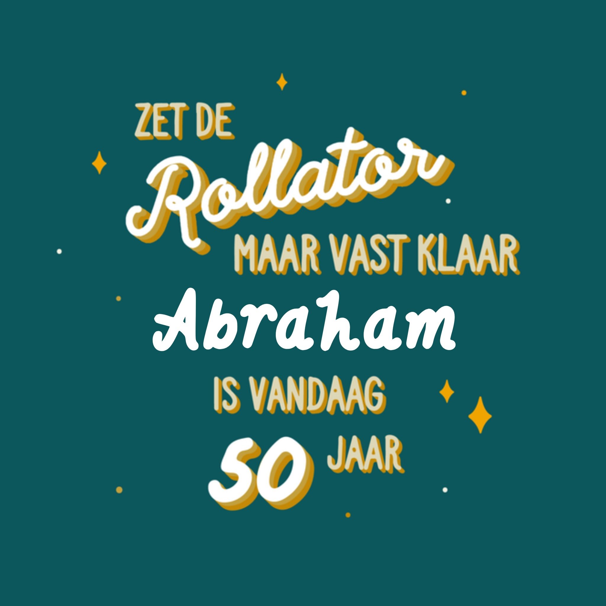 Greetz Verjaardagskaart abraham Vierkant