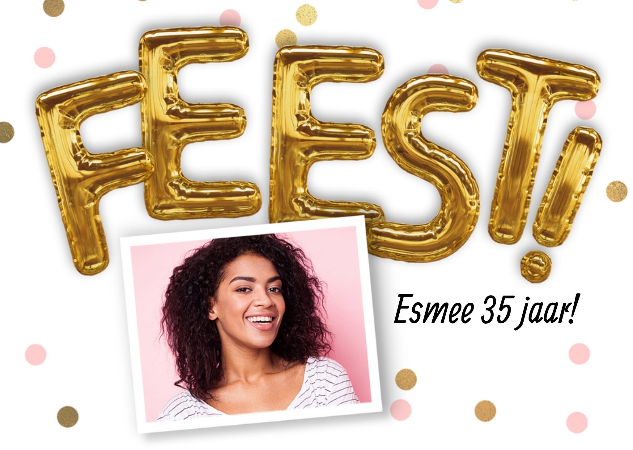 Uitnodiging verjaardagsfeest Folieballon Kaart Luckz