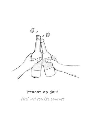 Liefs Jansje | Condoleancekaart | Proost op jou!