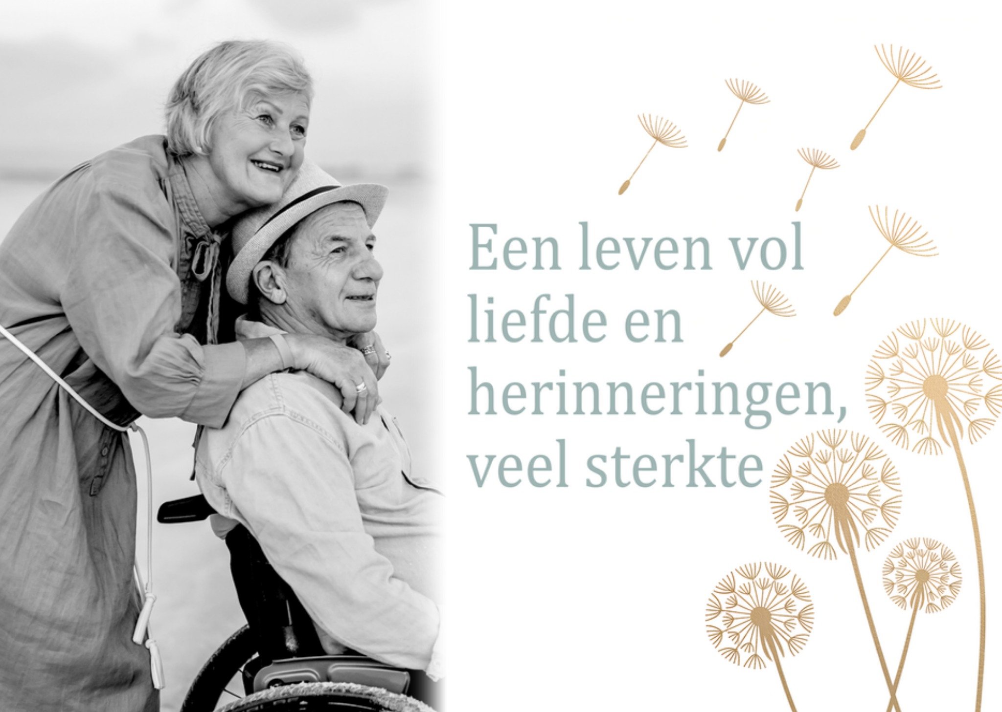 Greetz Condoleancekaart Een leven vol liefde en herinneringen Standard Card