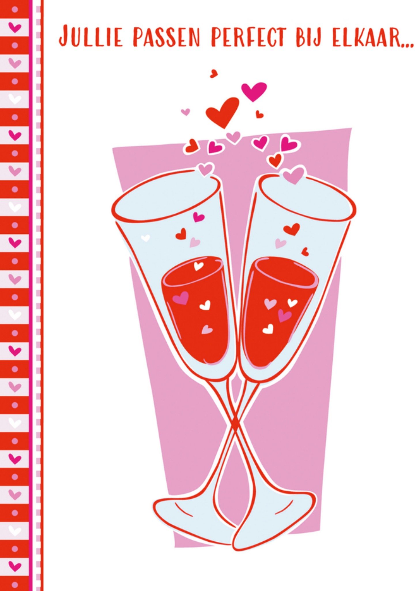 Huwelijkskaart champagne illustratie Kaart TMS