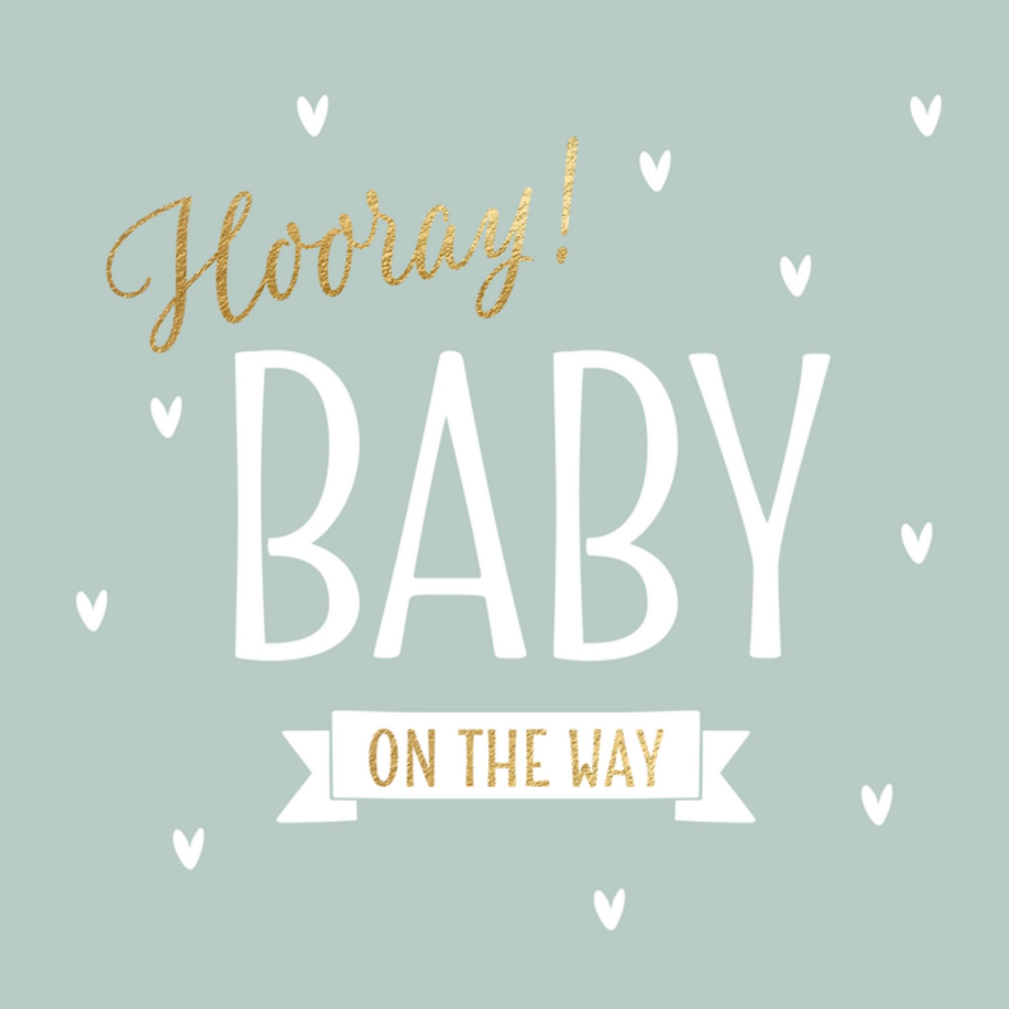 Zwangerschapskaart baby on the way Vierkante Kaart Luckz