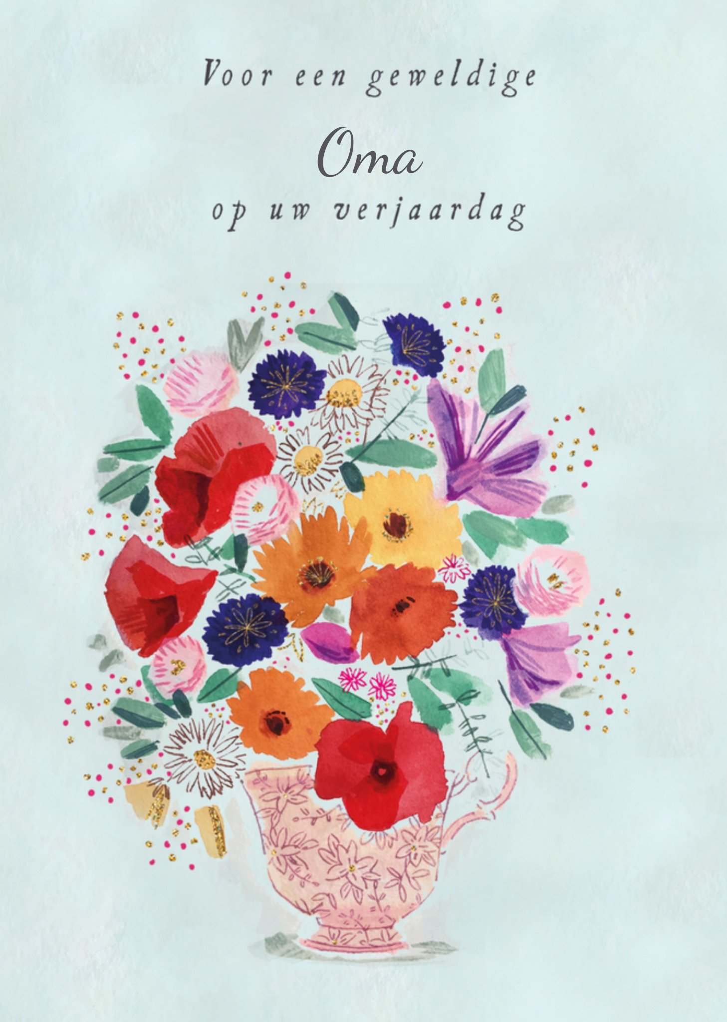 Verjaardagskaart oma bloemen Kaart Pigment