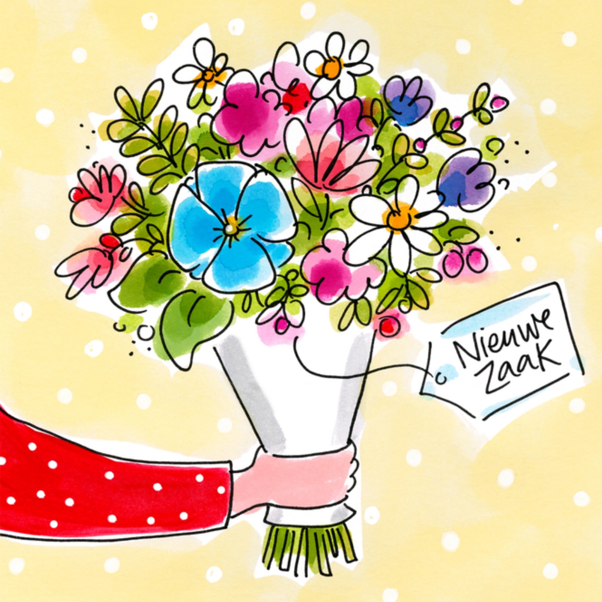 Nieuwe zaak kaart Vierkante Kaart Blond Amsterdam