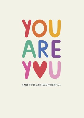 UK Greetings | Denken aan kaart | kleurijk | you are you