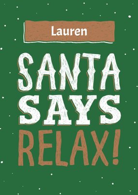 Kerstkaart | UK Greetings | Groen | met eigen naam