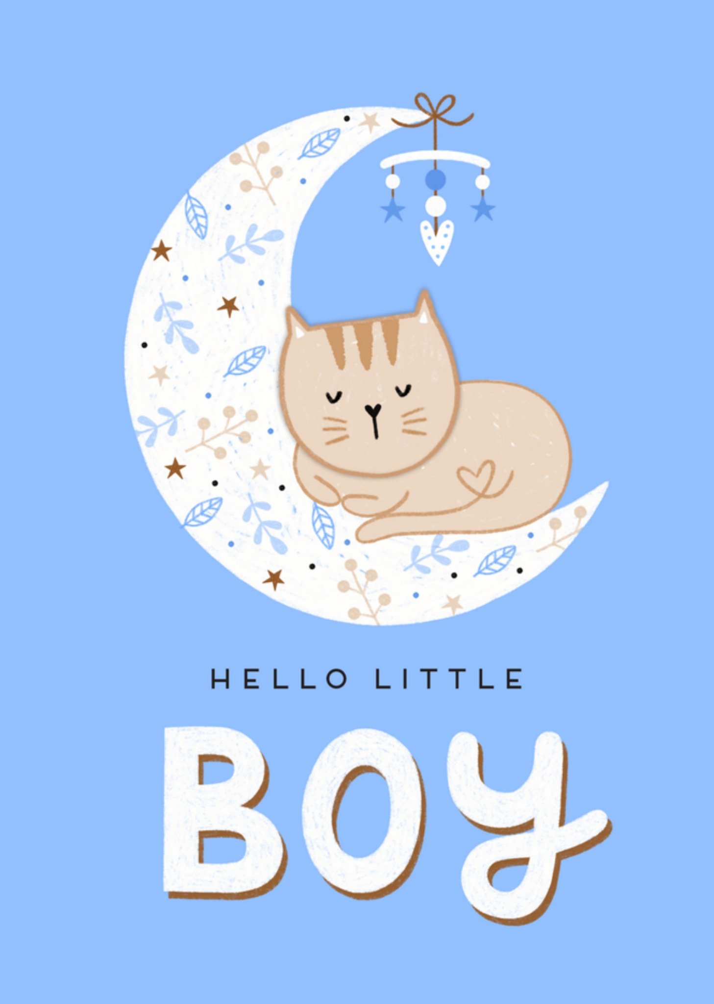 Geboortekaart kat maan Kaart Marieke Witke