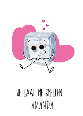 Je Laat Me Smelten Grappig IJsblokje Liefde Kaart