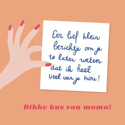 Dat Ik Heel Veel Van Je Hou Geïllustreerde Hand Liefde Kaart
