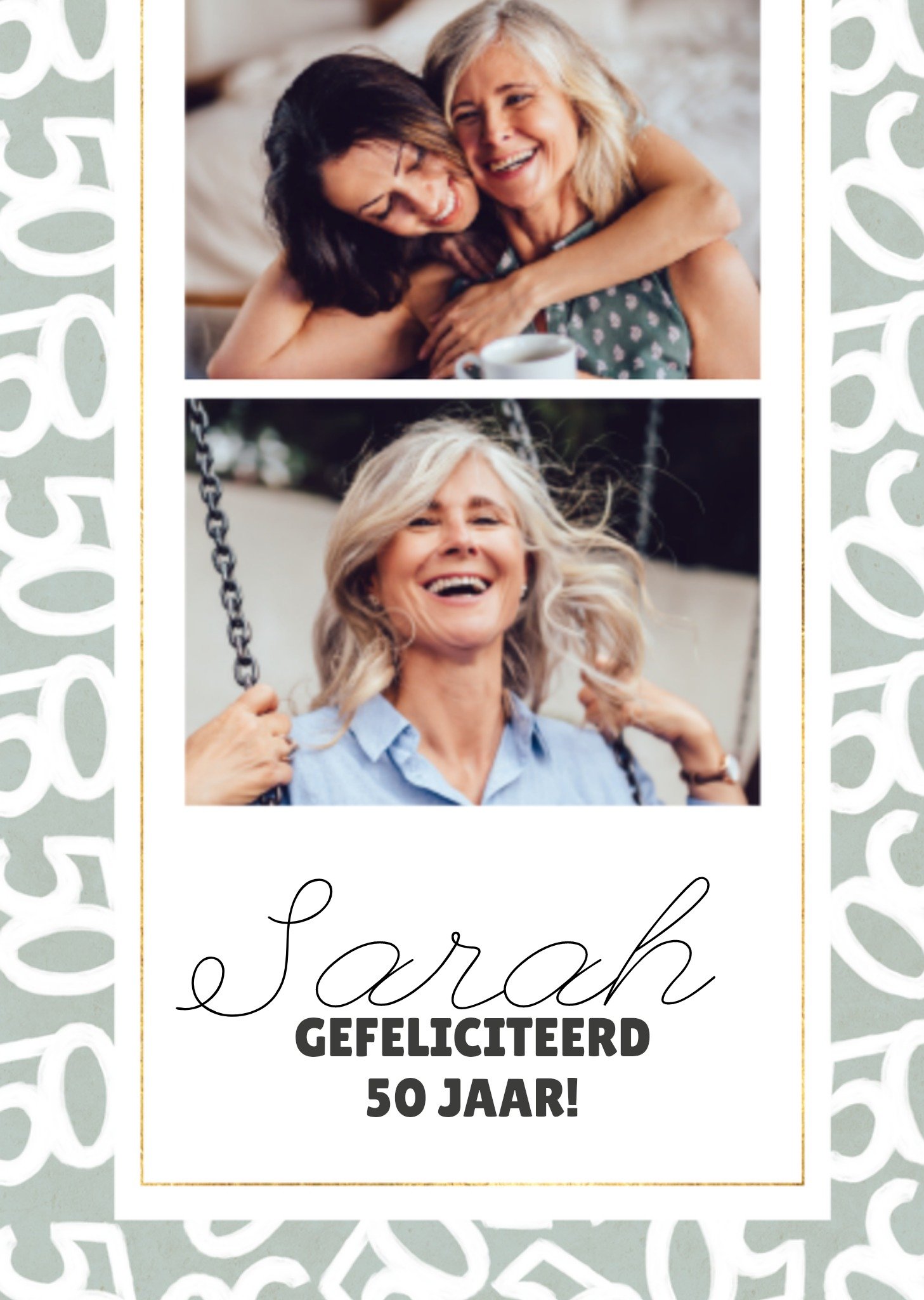 Verjaardagskaart 50 jaar! Greetz