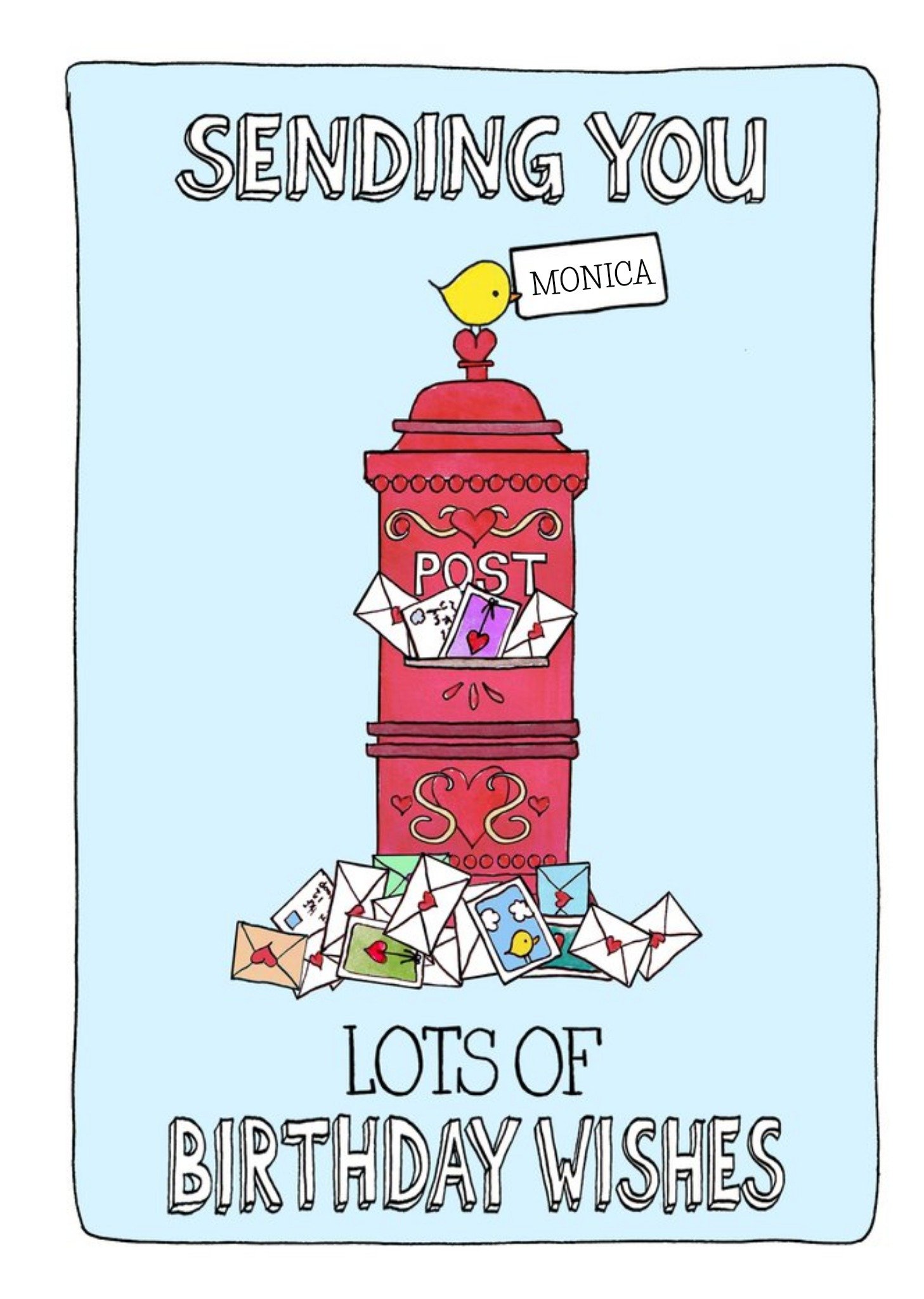 Sandysign Verjaardagskaart Lots of birthday wishes Greetz