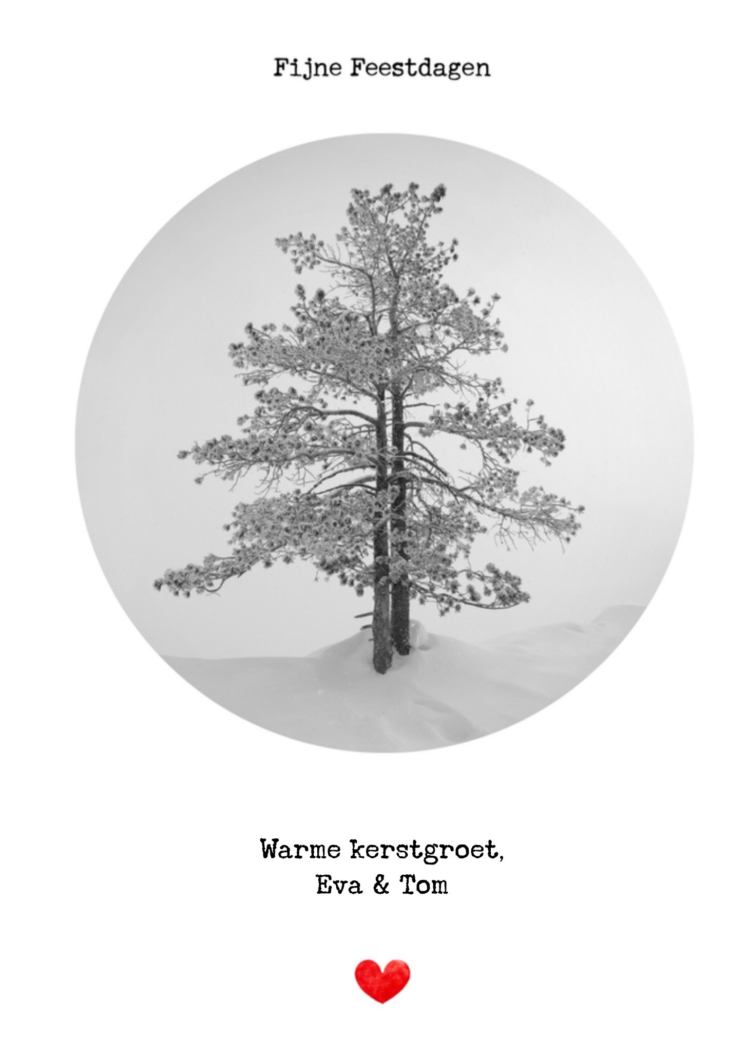 Kerstkaart Warme kerstgroetjes Aanpasbare tekst Bright Spot