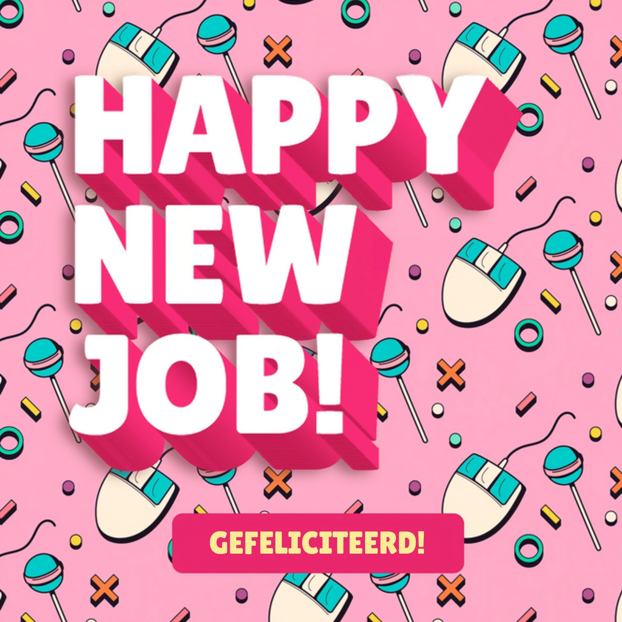 Love Repeat - Nieuwe baan kaart - Happy New Job - Aanpasbare tekst