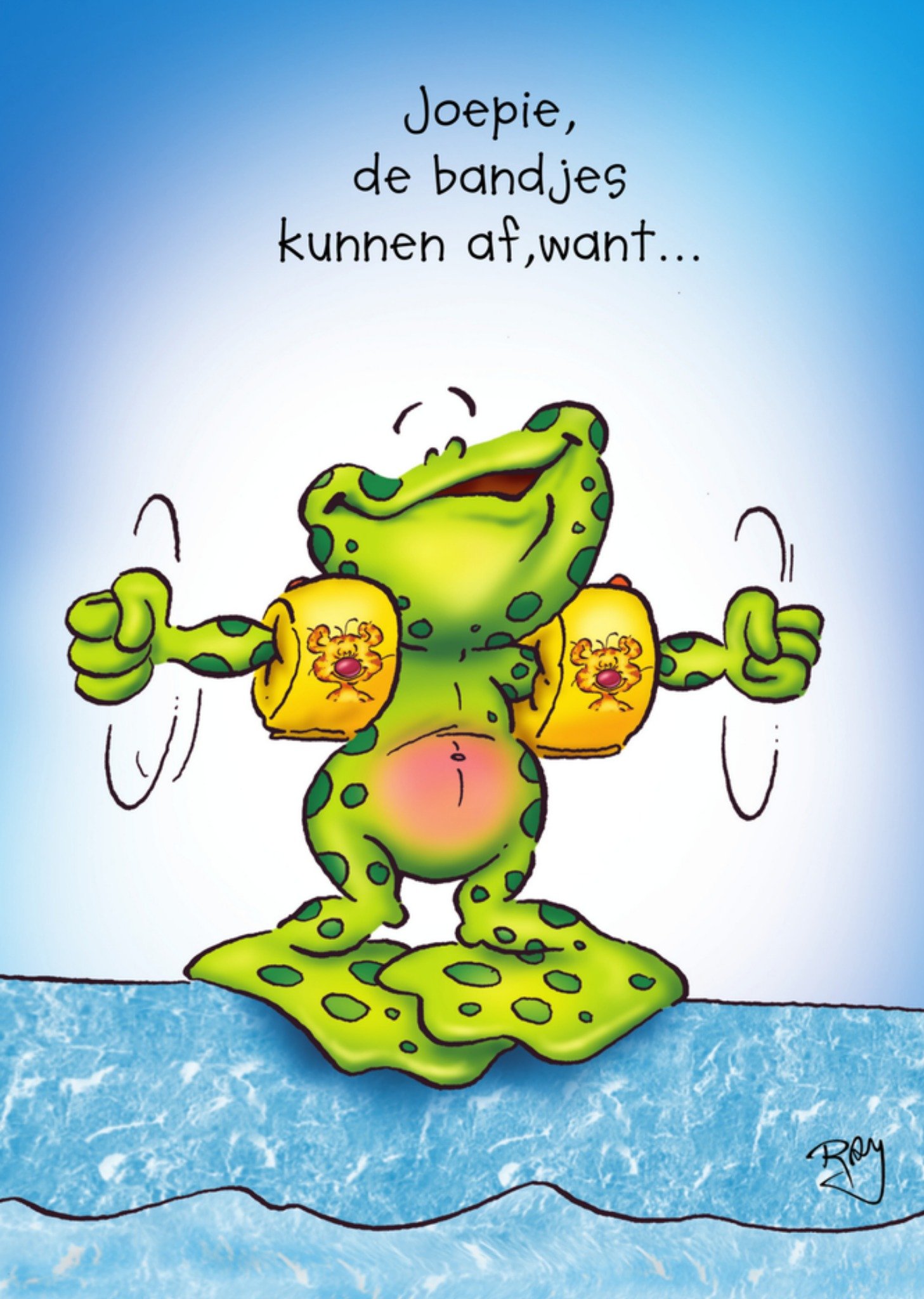 Zwemdiploma kaart illustratie Kaart Doodles