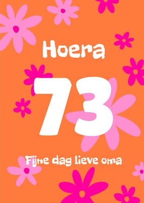 Greetz | Verjaardagskaart | Kleurrijke bloemen | Aanpasbare leeftijd