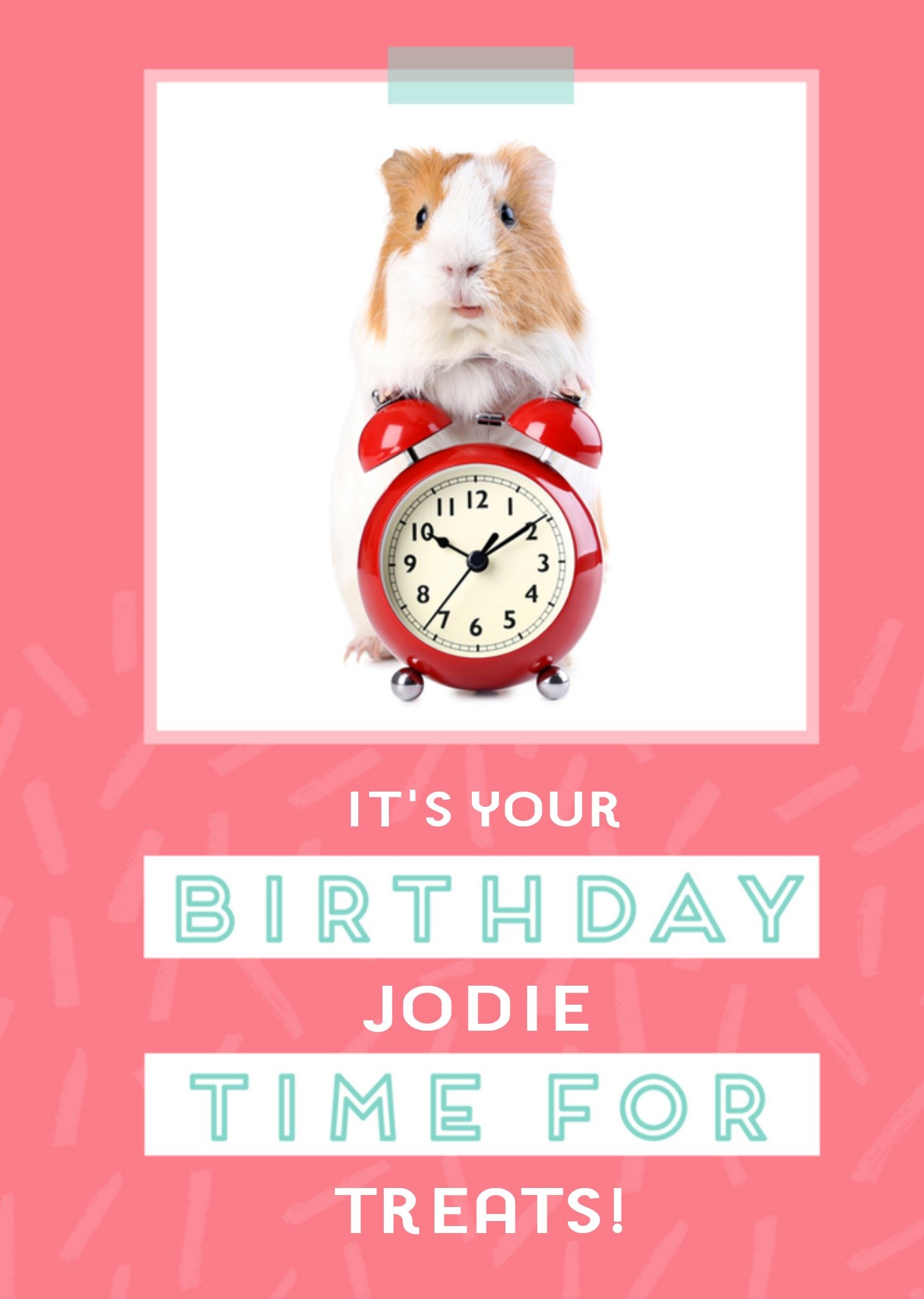 Greetz Verjaardag Cavia Meisje Standard Card