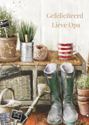 Ling Design | Verjaardagskaart | lieve opa | tuin