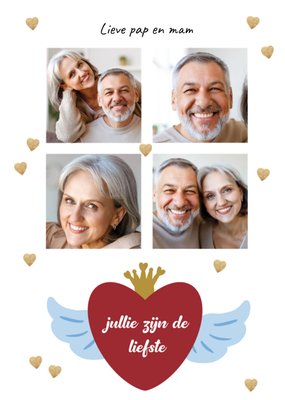 Jullie Zijn De Liefste Collage Hart Met Vleugels Pap En Mam Kaart