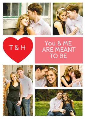 You And Me Are Meant To Be Hart Collage Foto Upload Liefde Kaart