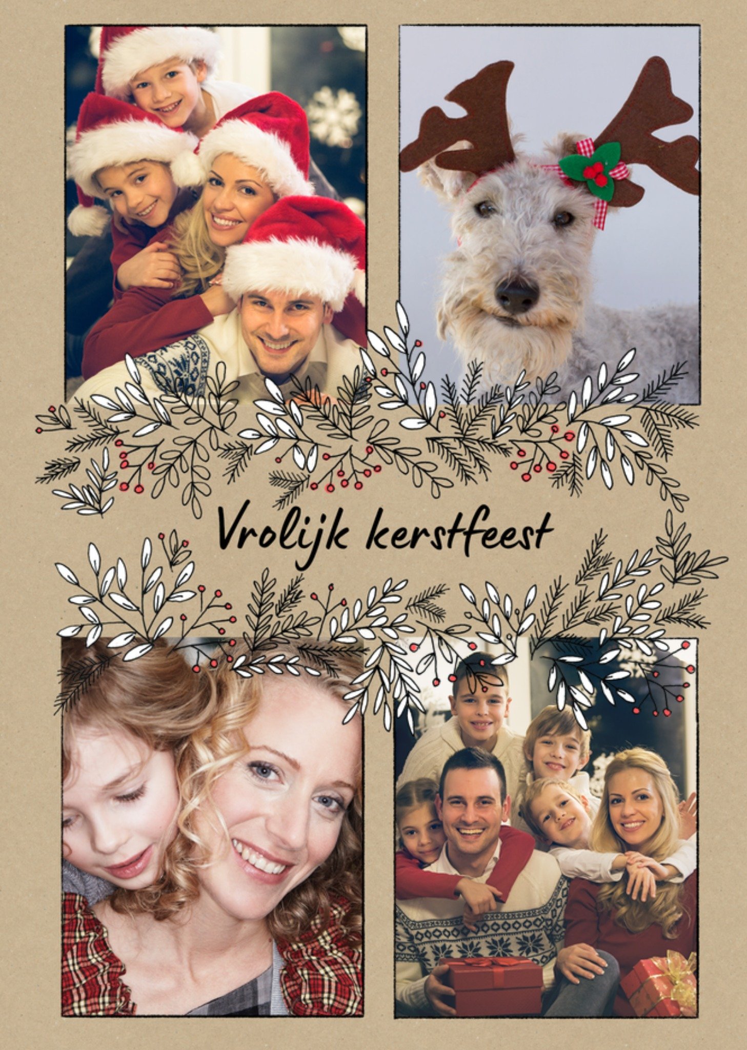 Kerstkaart Vrolijk kerstfeest Greetz