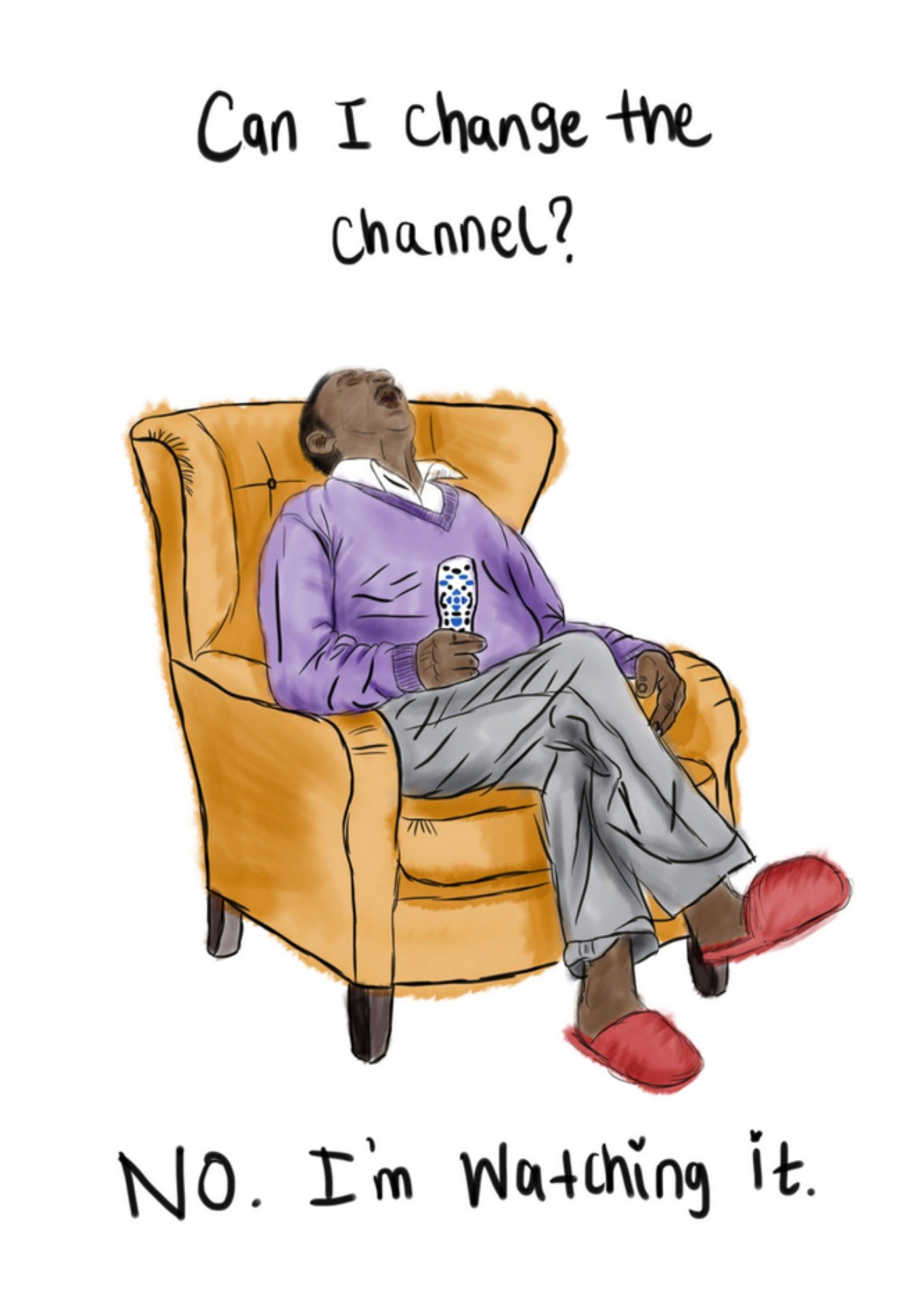 Vaderdagkaart tv grappig Kaart Kitsch Noir