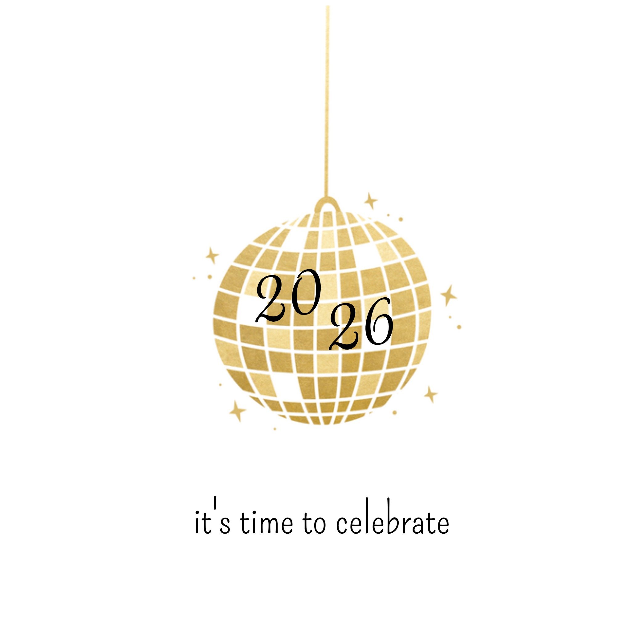 Greetz Uitnodiging nieuwjaarsfeest Discobal Vierkant