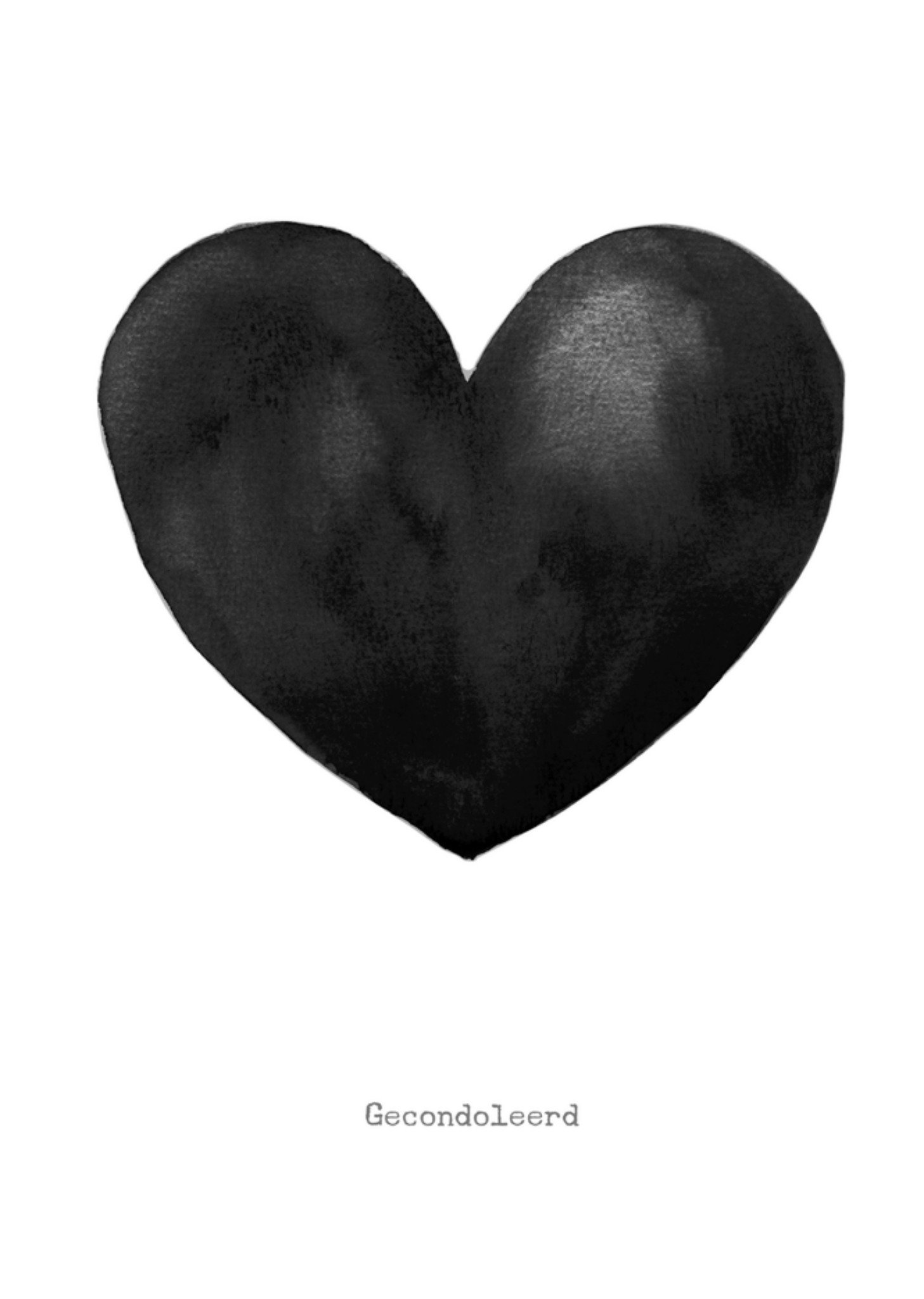 Condoleancekaart hart Kaart Bright Spot