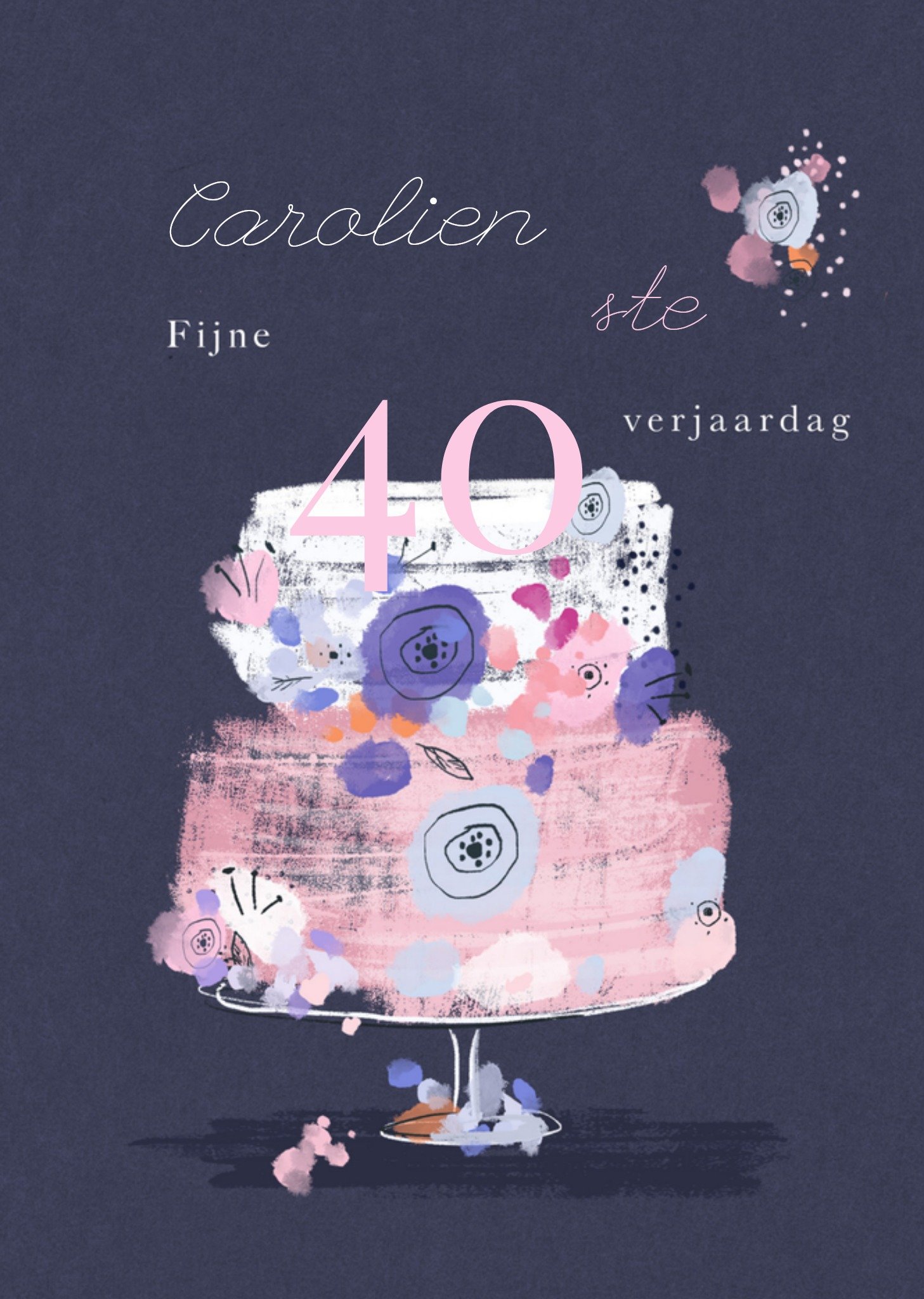 Verjaardagskaart 40 jaar naam Kaart Greetz