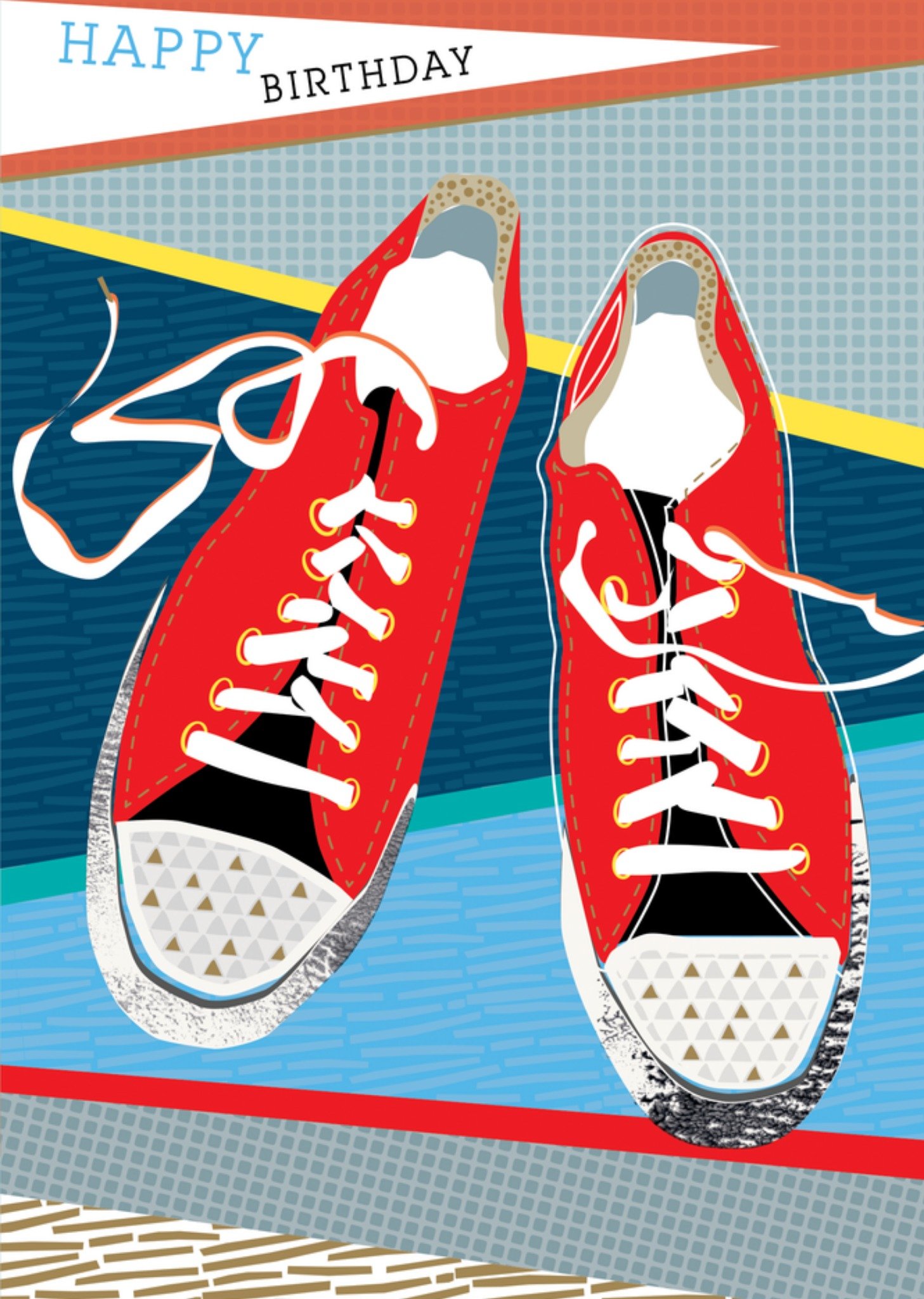 Verjaardagskaart Rode Sportschoenen Kaart TMS