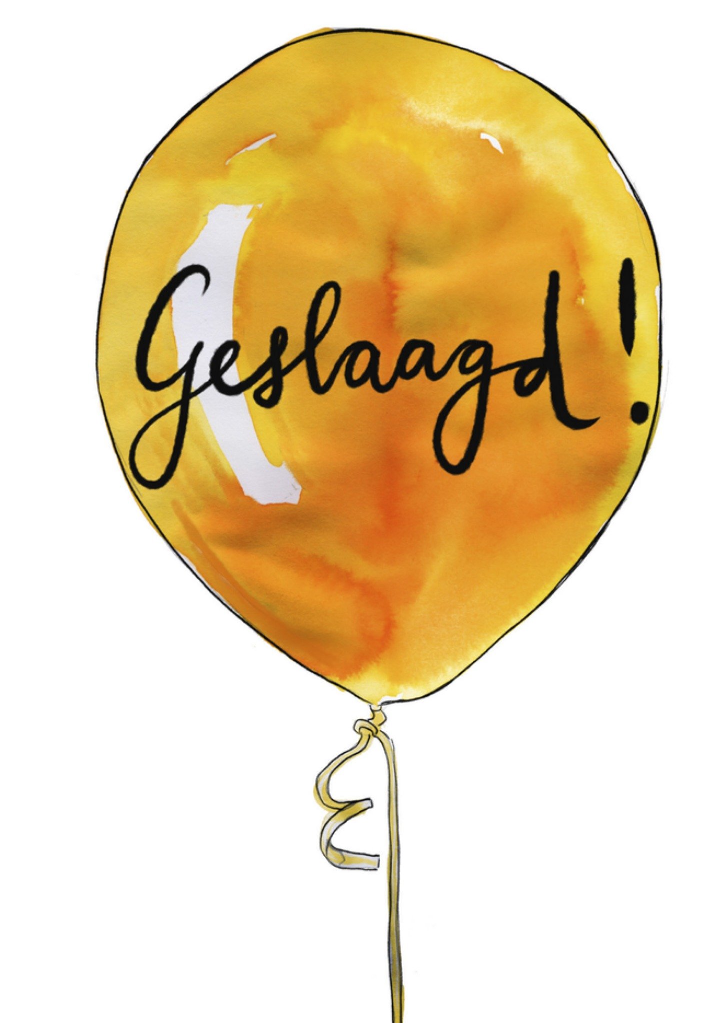 Marie Bodie Geslaagd kaart Aquarel ballon Kaart Marie Bodié