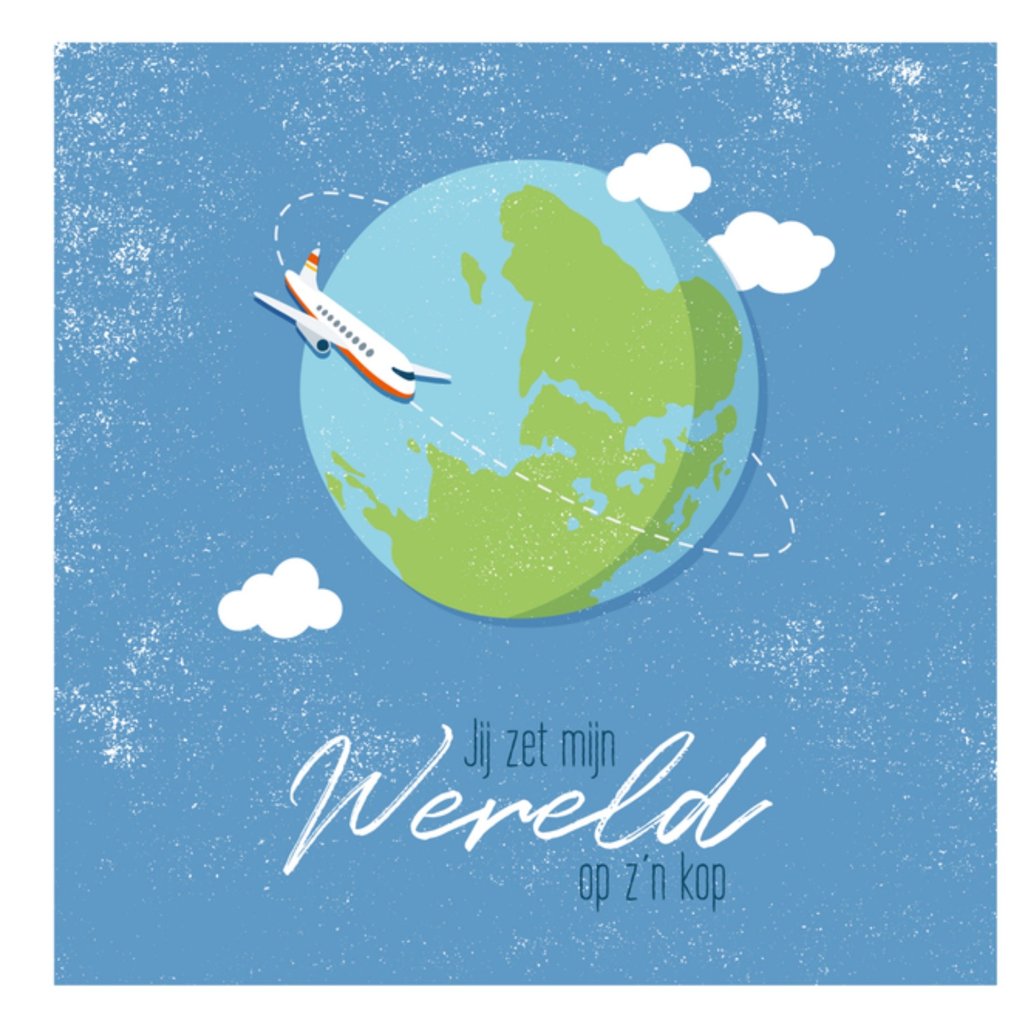 Liefde Vrolijk Vierkante Kaart Paperclip