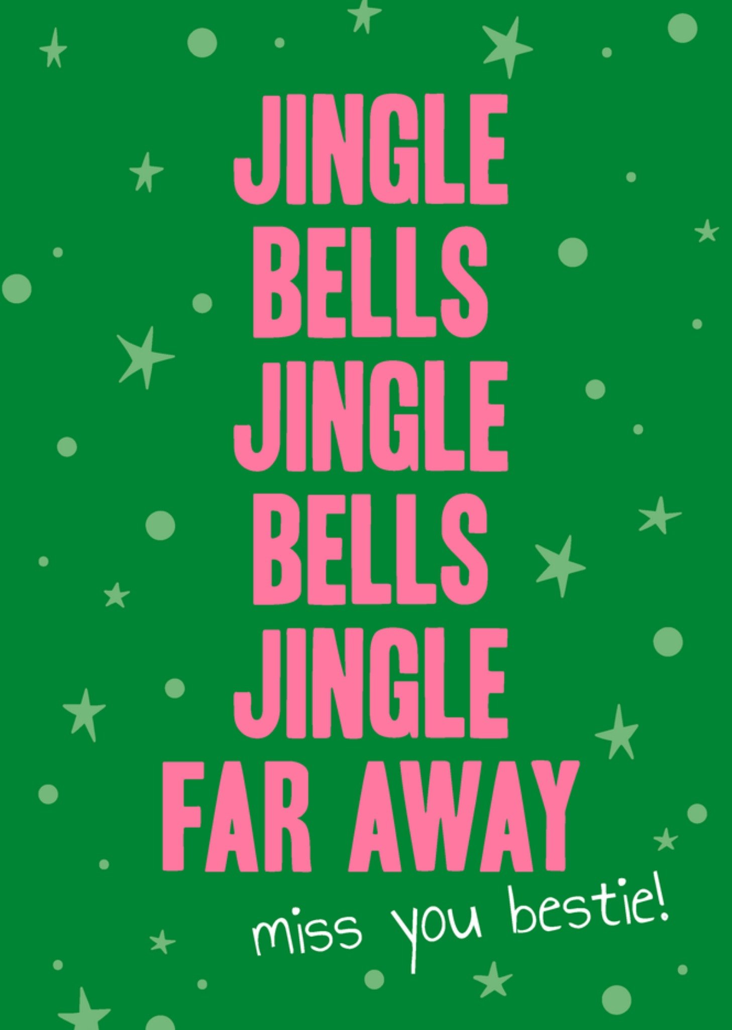 Greetz Kerstkaart Miss you bestie Standard Card