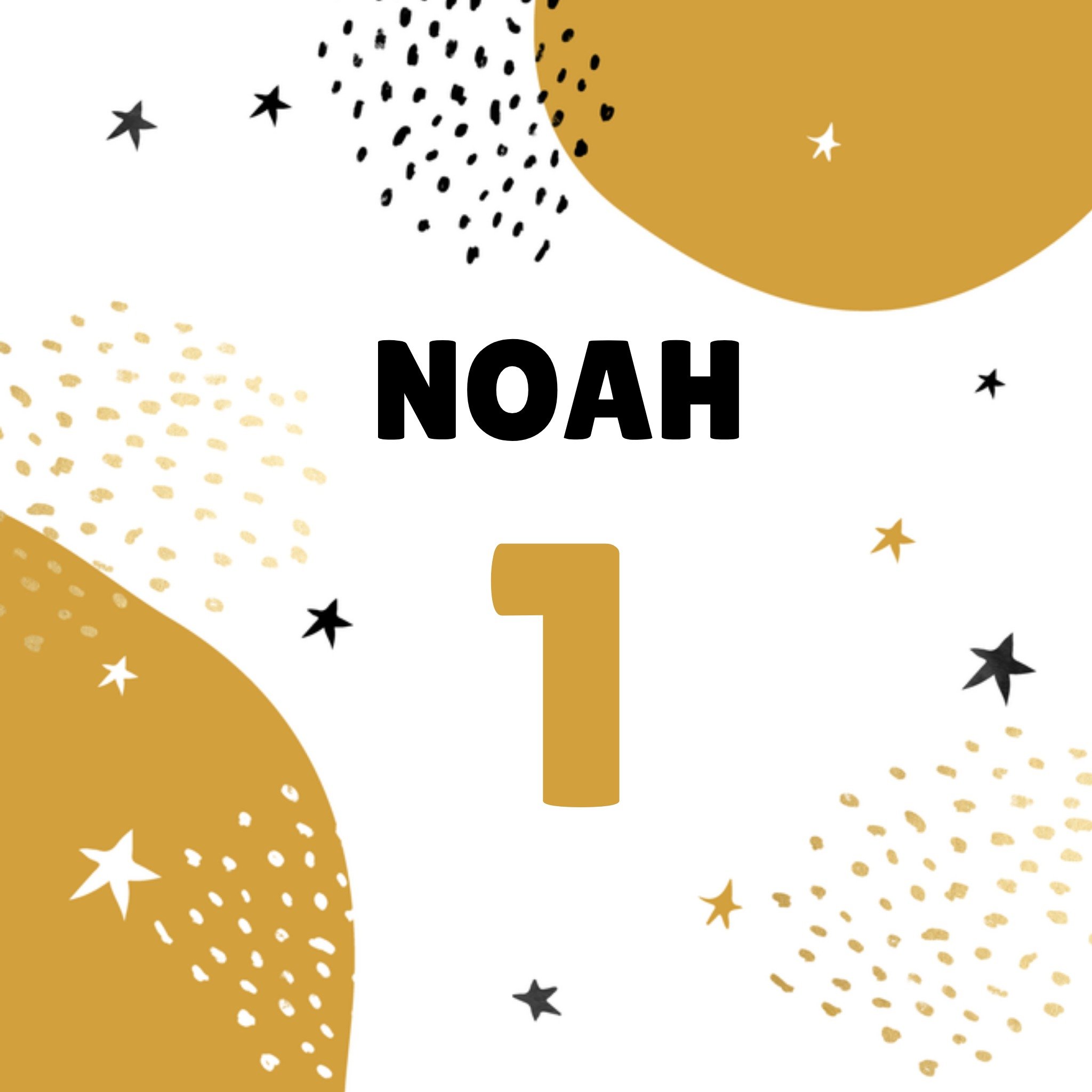 Greetz Eerste verjaardagskaart Met naam Vierkant