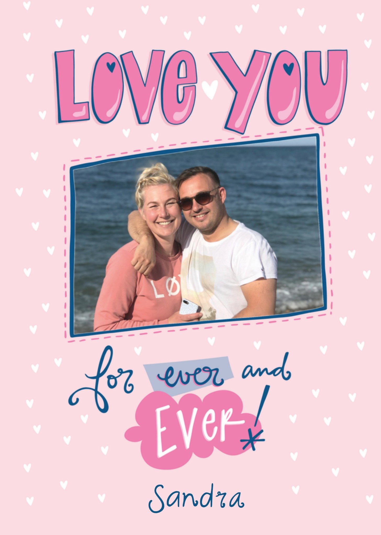 Funny Side Up Liefdes kaart fotokaart naam Standard Card