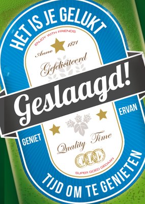 Paperclip | Geslaagd kaart | biertje