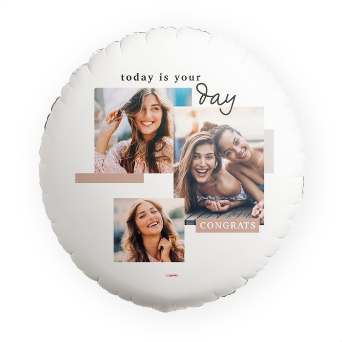 Ballon 'Today is your day met eigen foto'