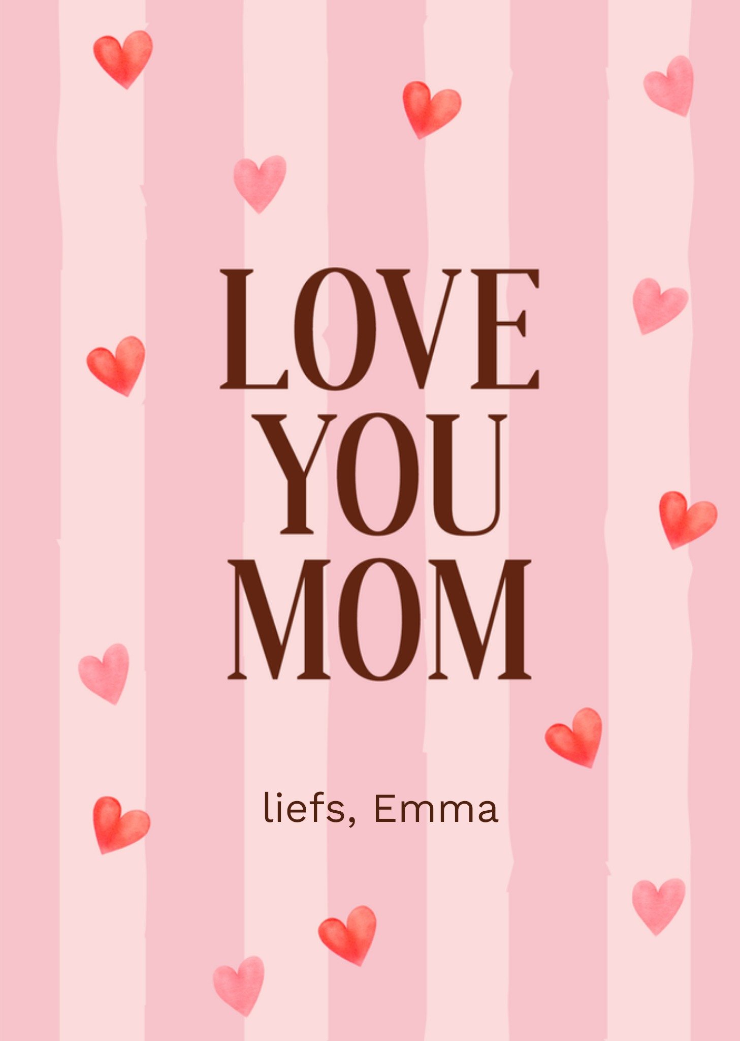 Luckz Moederdagkaart Love you mom Greetz