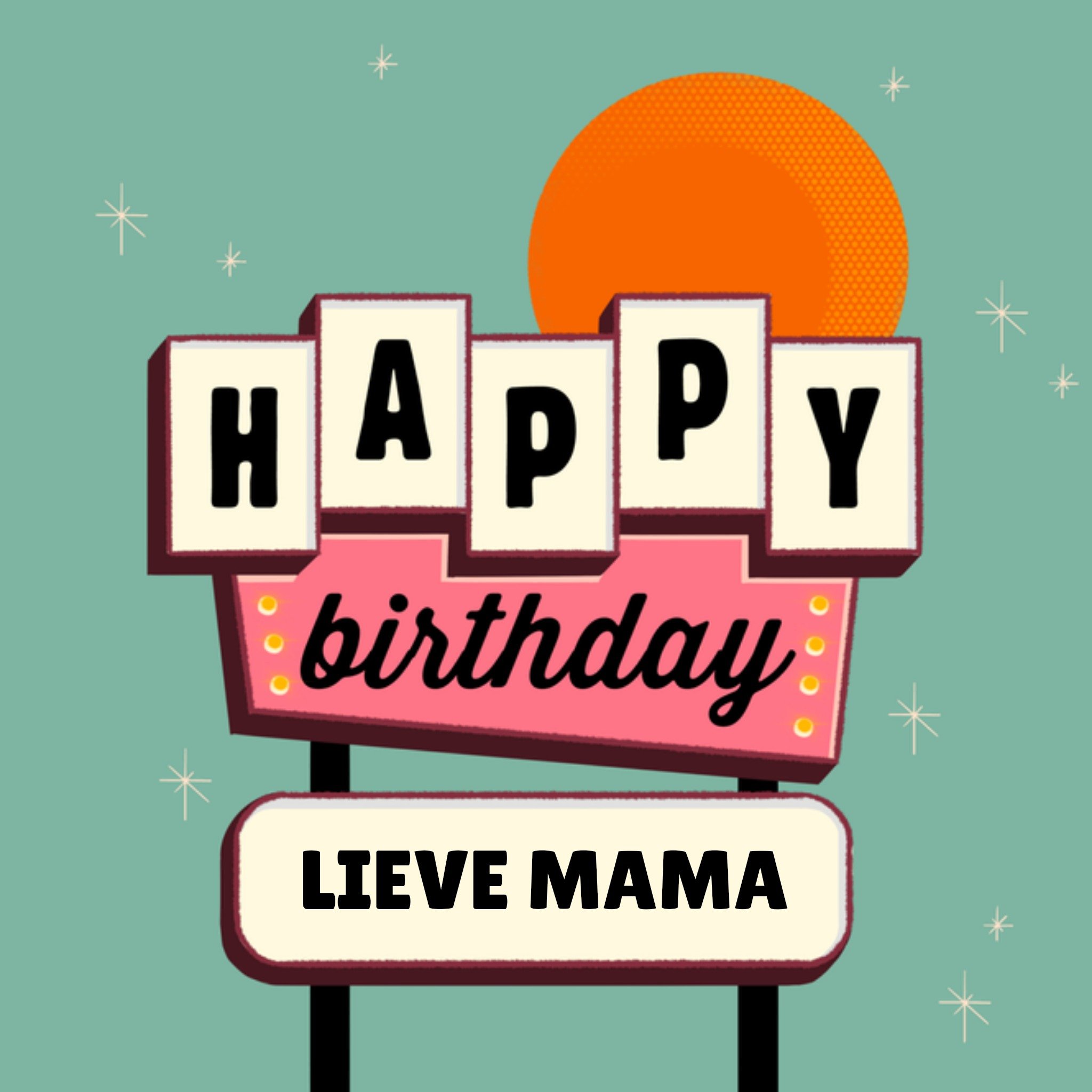 Greetz Verjaardagskaart lieve mama Vierkant